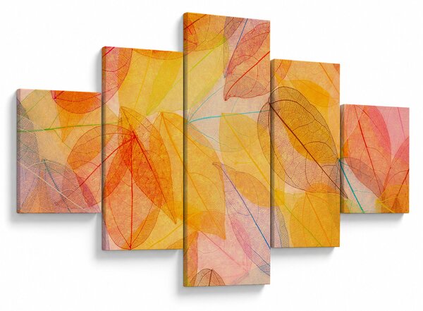 Obraz - Tło z jesiennych liści (125x70 cm)