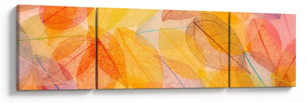 Obraz - Tło z jesiennych liści (170x50 cm)