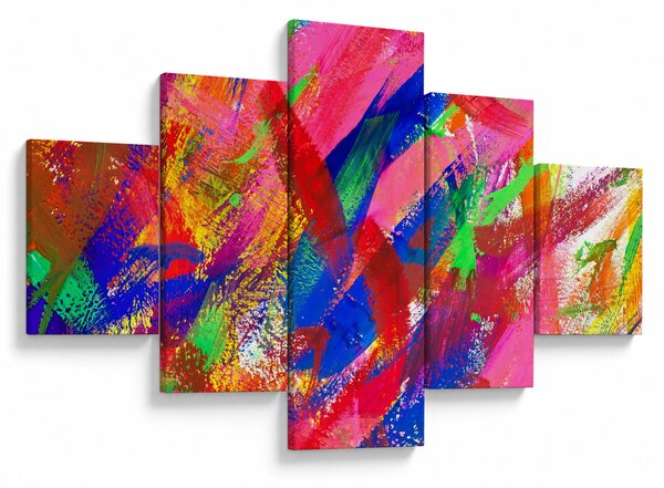 Obraz - Kolorowa abstrakcja (125x70 cm)