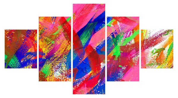 Obraz - Kolorowa abstrakcja (125x70 cm)