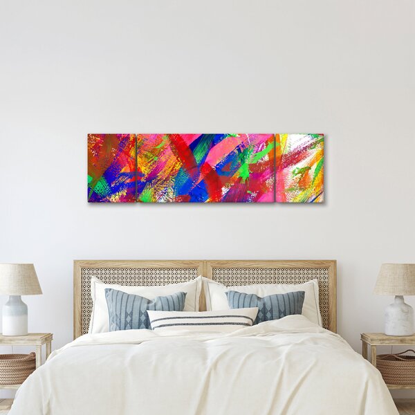 Obraz - Kolorowa abstrakcja (170x50 cm)