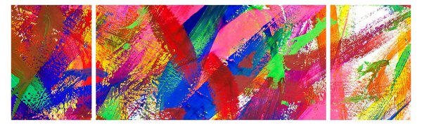Obraz - Kolorowa abstrakcja (170x50 cm)