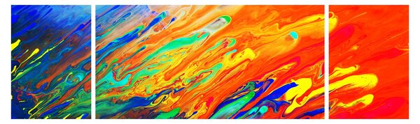 Obraz - Kolorowa abstrakcja (170x50 cm)