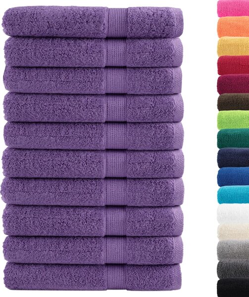 Ręczniki premium SOLUND 10 szt. fioletowe 100x200 cm, 600 g/cm²