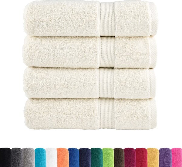 Ręczniki premium SOLUND, 4 szt., kremowe, 70x140 cm, 600 g/cm²