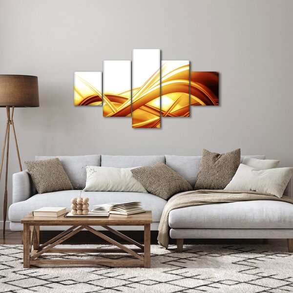 Obraz - Żółta abstrakcja (125x70 cm)