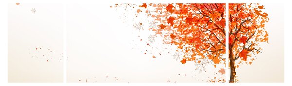 Obraz - Drzewo na wietrze (170x50 cm)