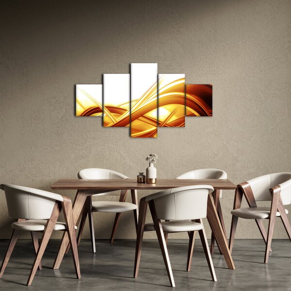 Obraz - Żółta abstrakcja (125x70 cm)
