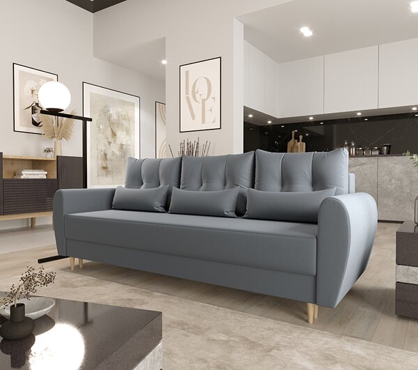 Popielata sofa rozkładana G8-N63