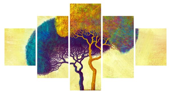 Obraz - Drzewa na wzgórzu (125x70 cm)