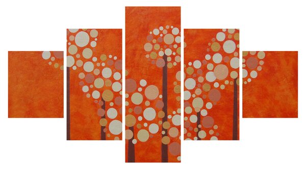 Obraz - Pomarańczowy las (125x70 cm)