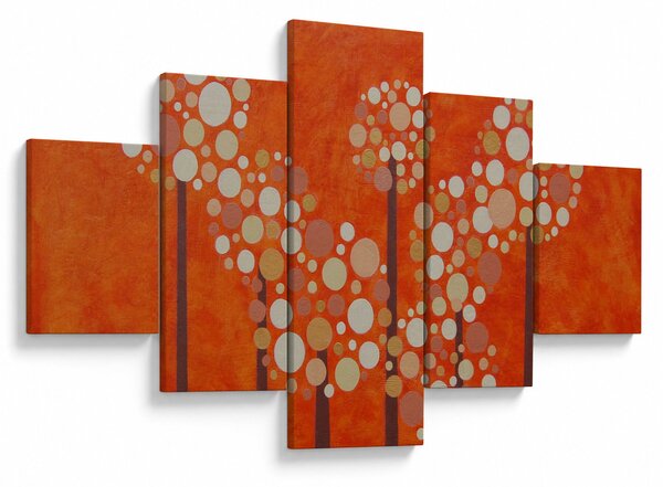 Obraz - Pomarańczowy las (125x70 cm)