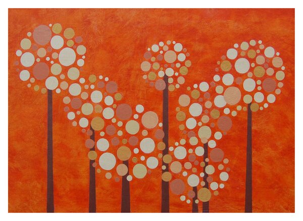 Obraz - Pomarańczowy las (70x50 cm)