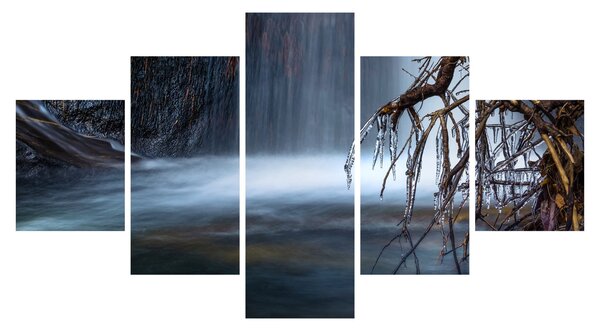 Obraz zimowej laguny (125x70 cm)