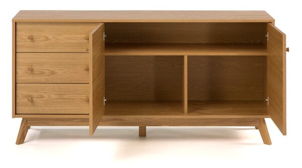 Niska komoda w dekorze dębu 149x75 cm Kensal – Woodman