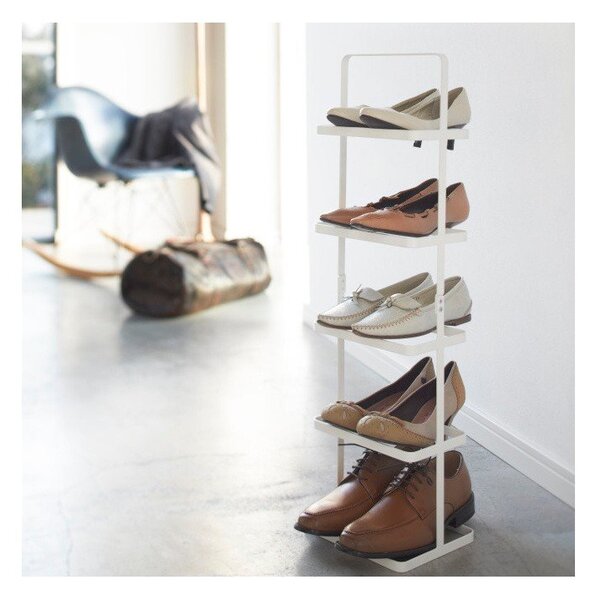 Biały metalowy regał na buty Tower Shoe Rack – YAMAZAKI