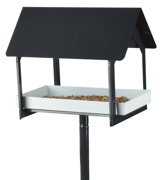 Antracytowa metalowa budka dla ptaków ze szpikulcem Esschert Design, wys. 126 cm