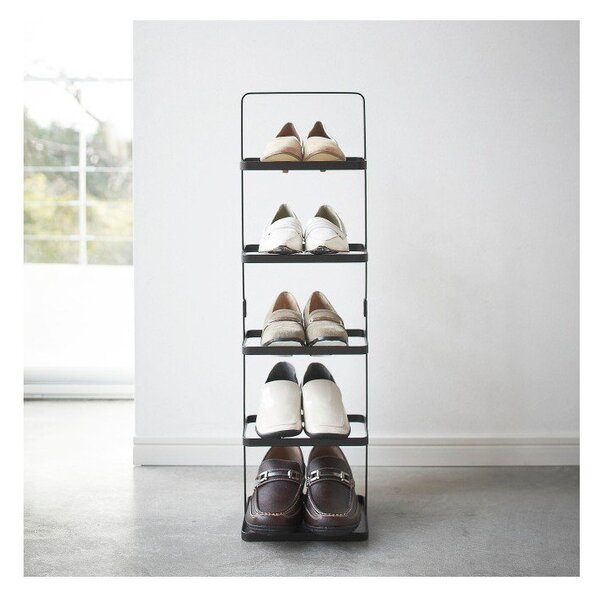 Czarny metalowy regał na buty Tower Shoe Rack – YAMAZAKI