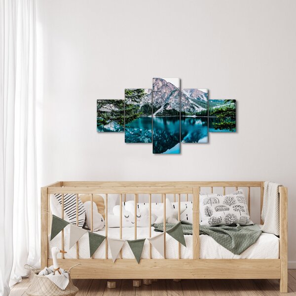 Obraz jeziora w Alpach (125x70 cm)
