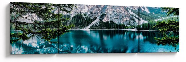 Obraz jeziora w Alpach (170x50 cm)