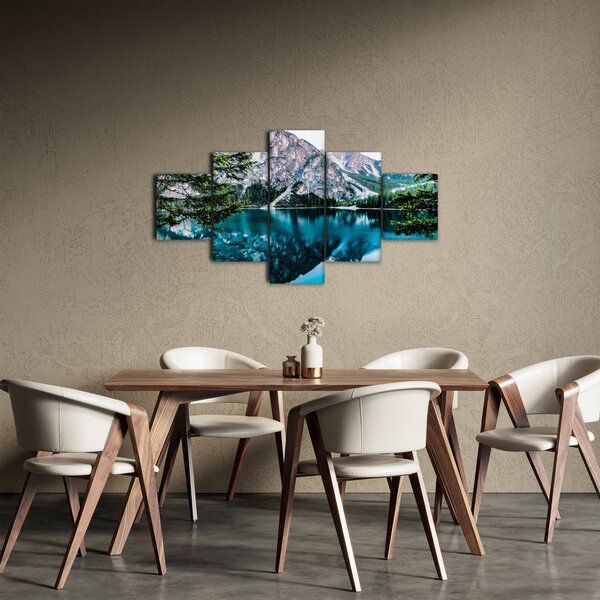 Obraz jeziora w Alpach (125x70 cm)