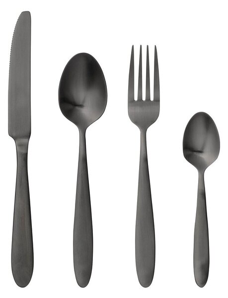 Zestaw 4 czarnych sztućców Bloomingville Cutlery Eleganza