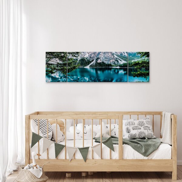 Obraz jeziora w Alpach (170x50 cm)