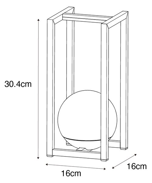 Zestaw 2 lamp stołowych zewnętrznych czarnych z dotykowym ładowaniem - Nowi