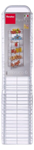 Biały metalowy regał 41x104x23 cm Monaco – Metaltex