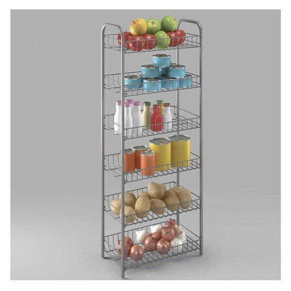 Biały metalowy regał 41x104x23 cm Monaco – Metaltex