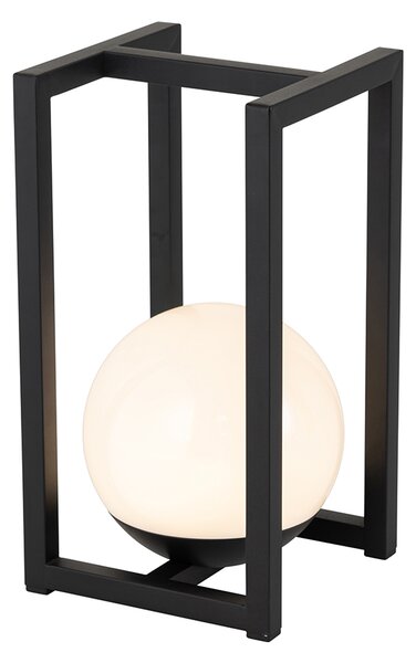 Zewnetrzna Zewnętrzna lampa stołowa czarna z diodą LED z możliwością ładowania - Nowi Oswietlenie zewnetrzne