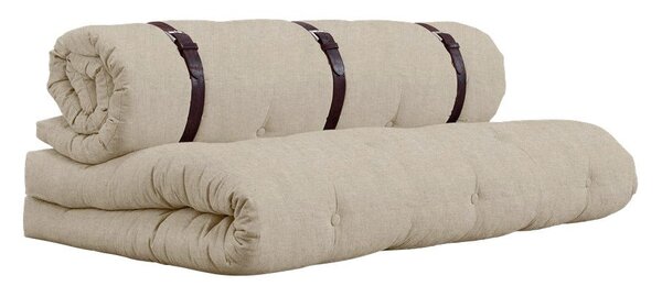 Sofa rozkładana z beżowym obiciem Karup Design Buckle Up Linen