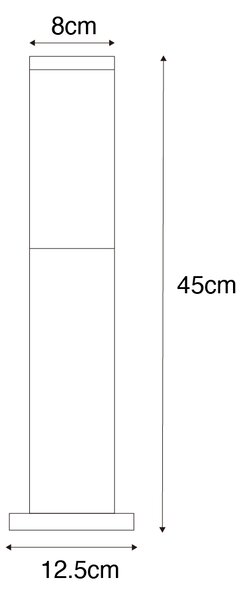 Nowoczesna lampa ogrodowa stojąca brązowa rdza 45 cm - Malios