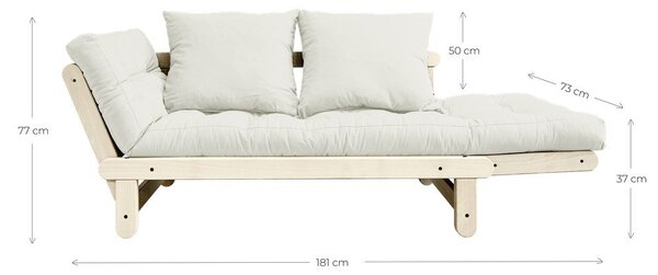 Sofa rozkładana Karup Design Beat Natural Clear/Creamy