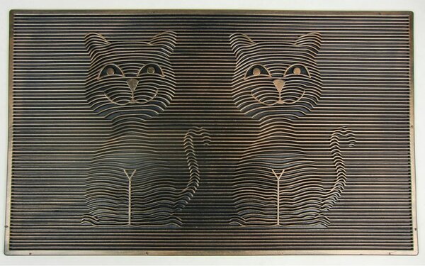 Wycieraczka gumowa Koty, 45 x 75 cm
