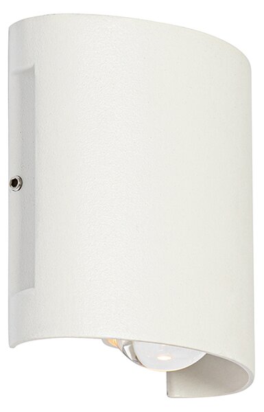 Zewnetrzna Kinkiet / Lampa scienna zewnętrzny biały z 2-punktowymi diodami LED IP54 - Silly Oswietlenie zewnetrzne
