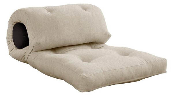 Szarobeżowy materac futon 70x200 cm Wrap Linen Beige/Dark Grey – Karup Design