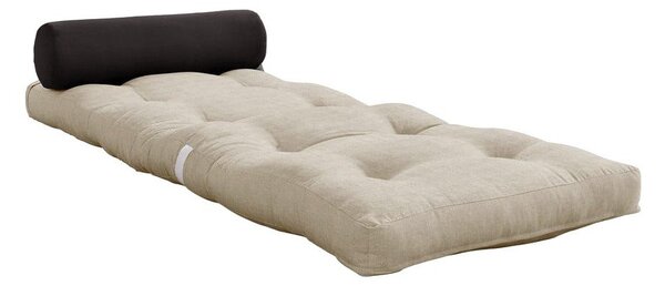 Szarobeżowy materac futon 70x200 cm Wrap Linen Beige/Dark Grey – Karup Design