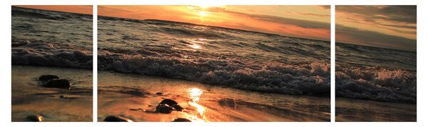 Obraz - Zachód słońca nad oceanem (170x50 cm)