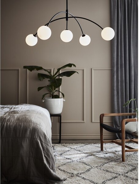 Czarna lampa wisząca Markslöjd Heaven, ø 117 cm