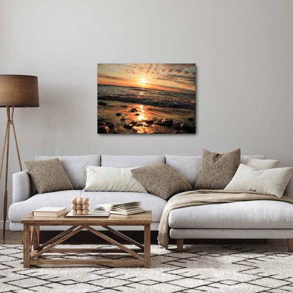 Obraz - Zachód słońca nad oceanem (70x50 cm)