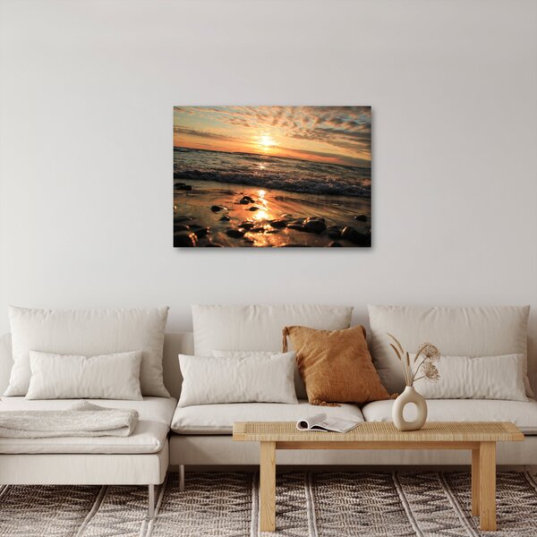 Obraz - Zachód słońca nad oceanem (70x50 cm)