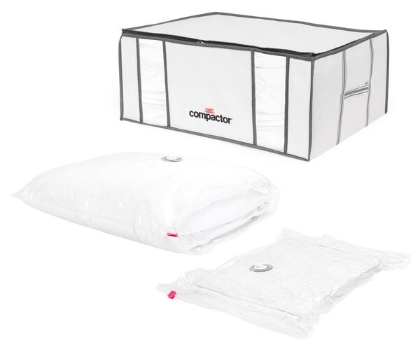Tekstylny pojemnik do przechowywania ubrań próżniowy/usztywniany 65x45x26,5 cm Life – Compactor
