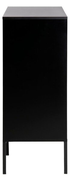 Czarno-naturalna wysoka komoda w dekorze dębu 80x103 cm Seaford – Actona