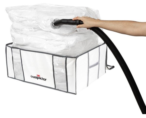 Tekstylny pojemnik do przechowywania ubrań próżniowy/usztywniany 65x45x26,5 cm Life – Compactor