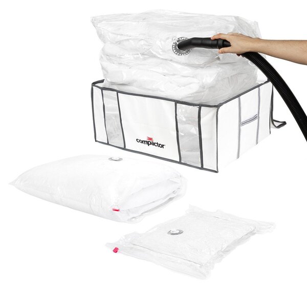 Tekstylny pojemnik do przechowywania ubrań próżniowy/usztywniany 65x45x26,5 cm Life – Compactor
