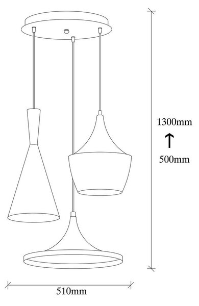 Czarna/w kolorze miedzi lampa wisząca z metalowym kloszem ø 51 cm Elmas – Opviq lights