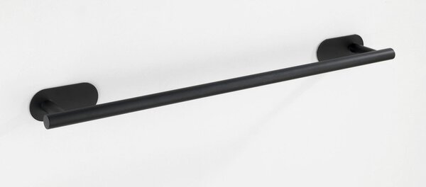 Matowy czarny ścienny uchwyt na ręczniki ze stali nierdzewnej Wenko Orea Rail Turbo-Loc®
