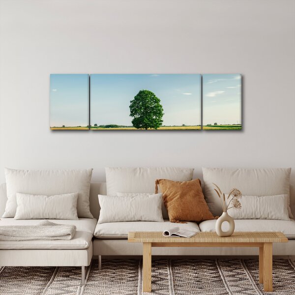 Obraz drzewa na środku łąki (170x50 cm)
