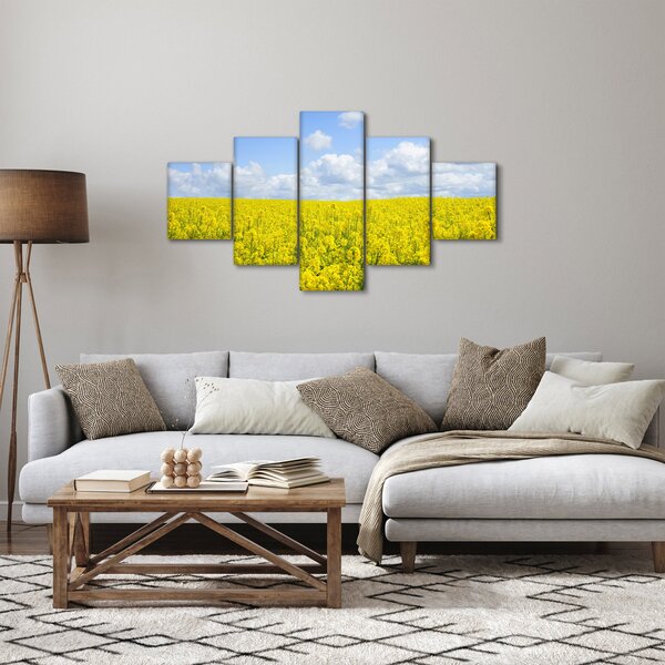 Obraz żółtego pola (125x70 cm)